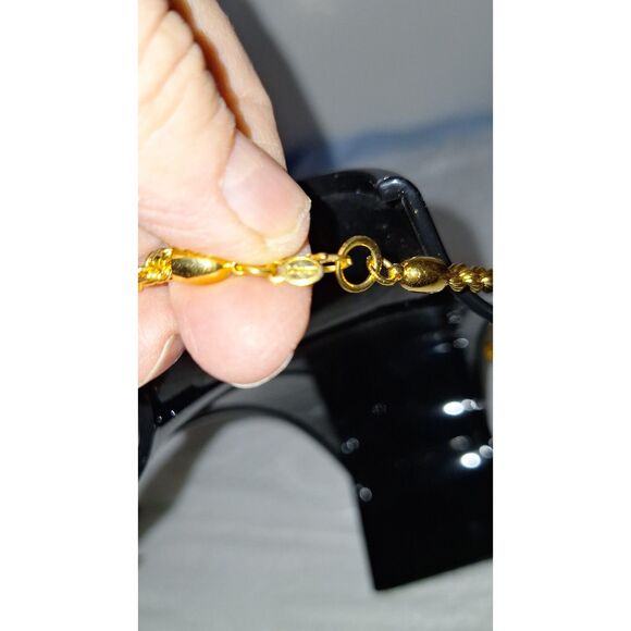 A Monet Women's Rope Chain Necklace High Gold Tone Twisted Links Elegant 80's - Picture 6 of 9